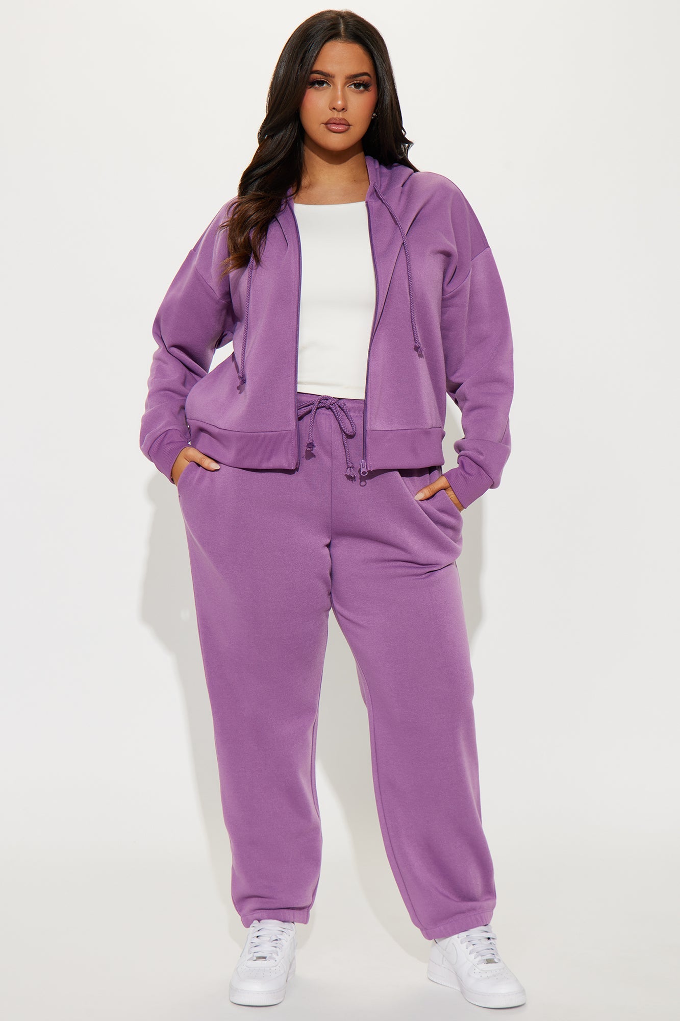 Game On Fleece Jogger Set - Lilac