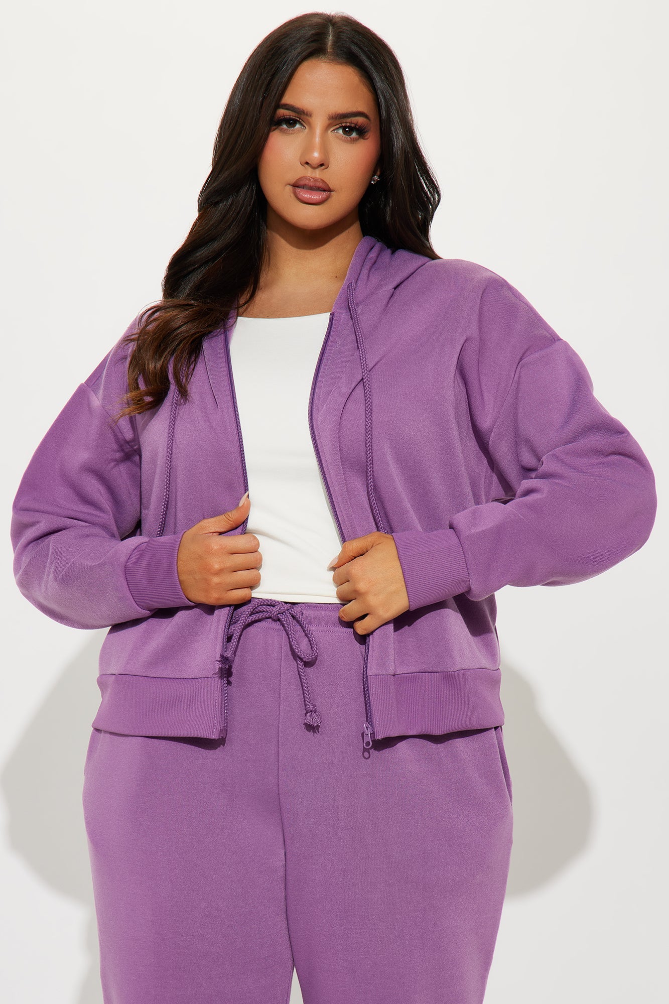 Game On Fleece Jogger Set - Lilac