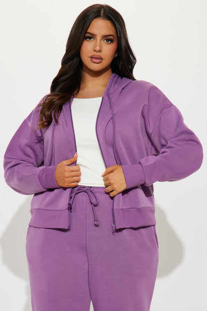 Game On Fleece Jogger Set - Lilac