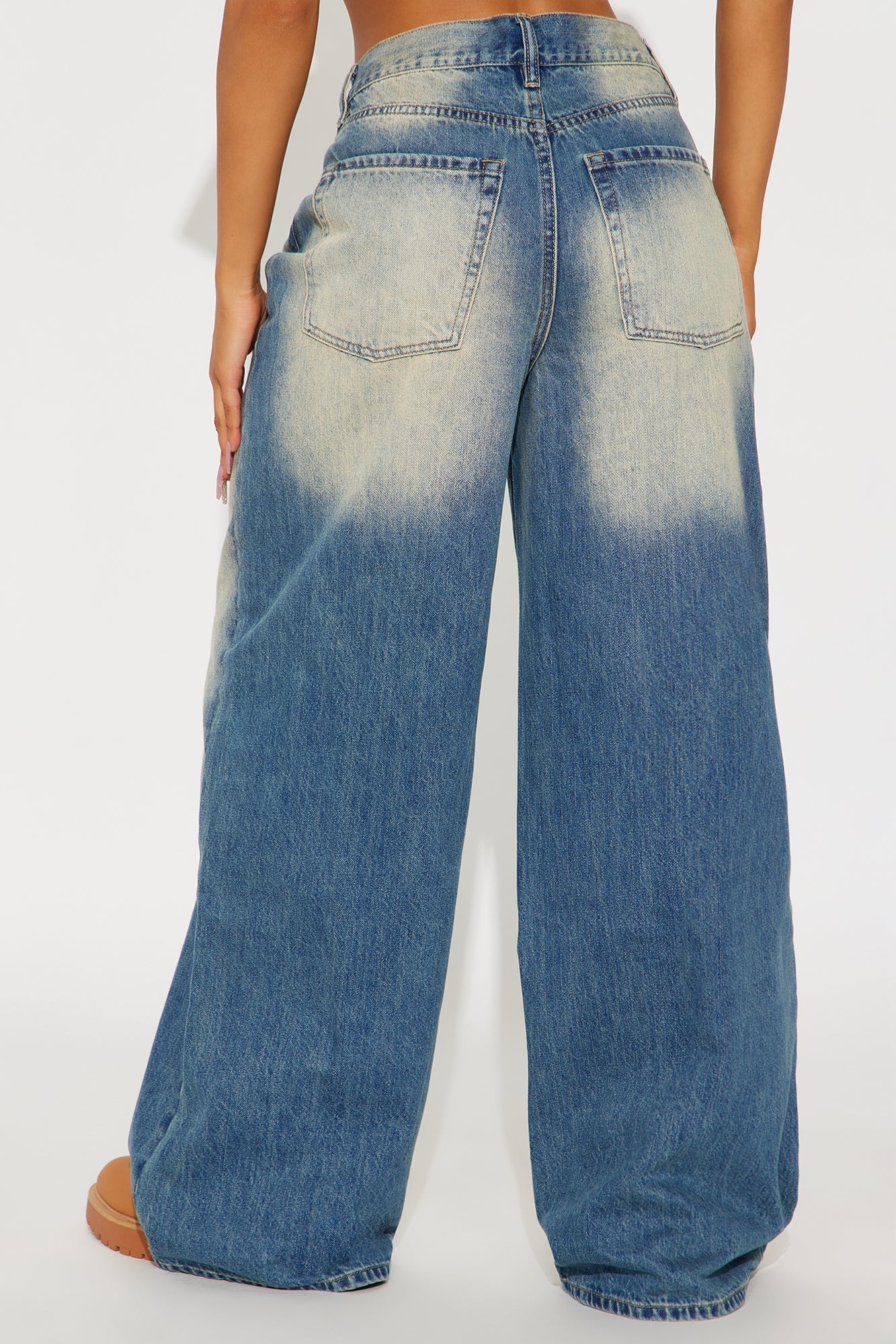 Broadway Baggy Ripped Jeans - Vintage Wash