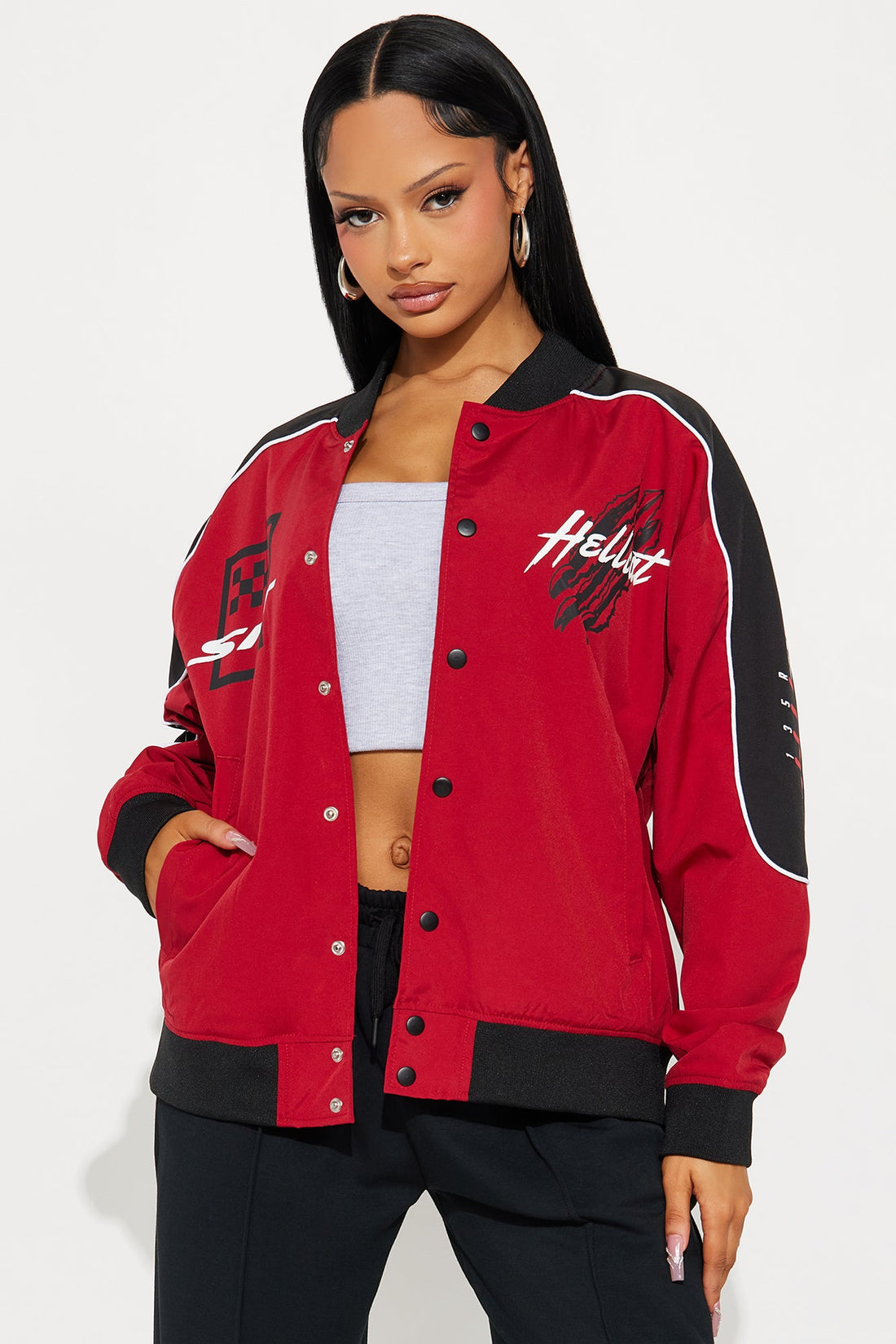 Dodge Raise Hell Bomber Jacket - Red/combo