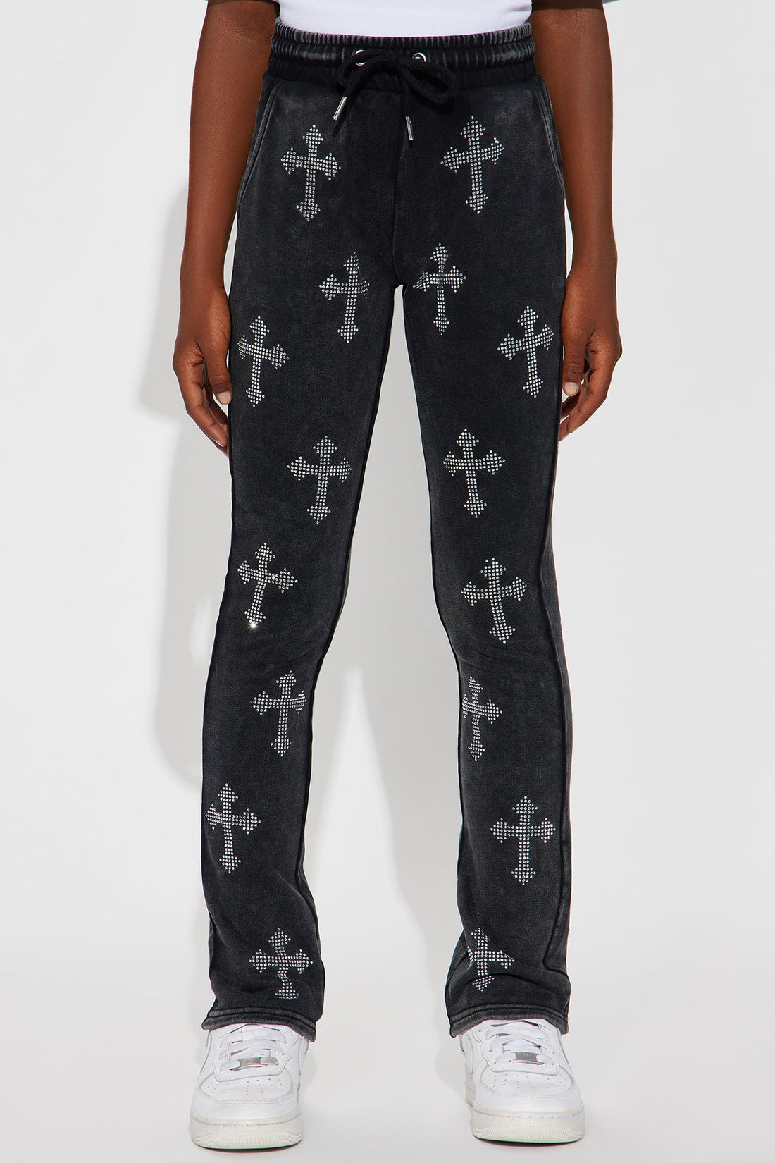 Mini Endless Crosses Pants - Black