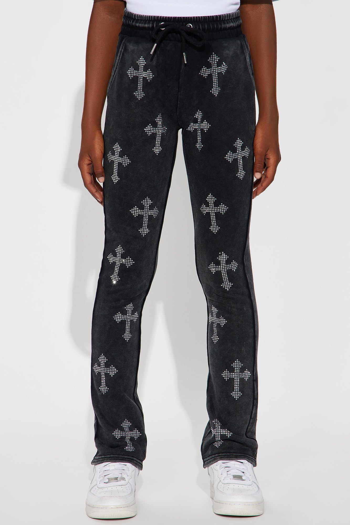 Mini Endless Crosses Pants - Black
