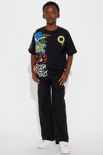 Mini Sonic And Friends Graffiti Short Sleeve Tee - Black
