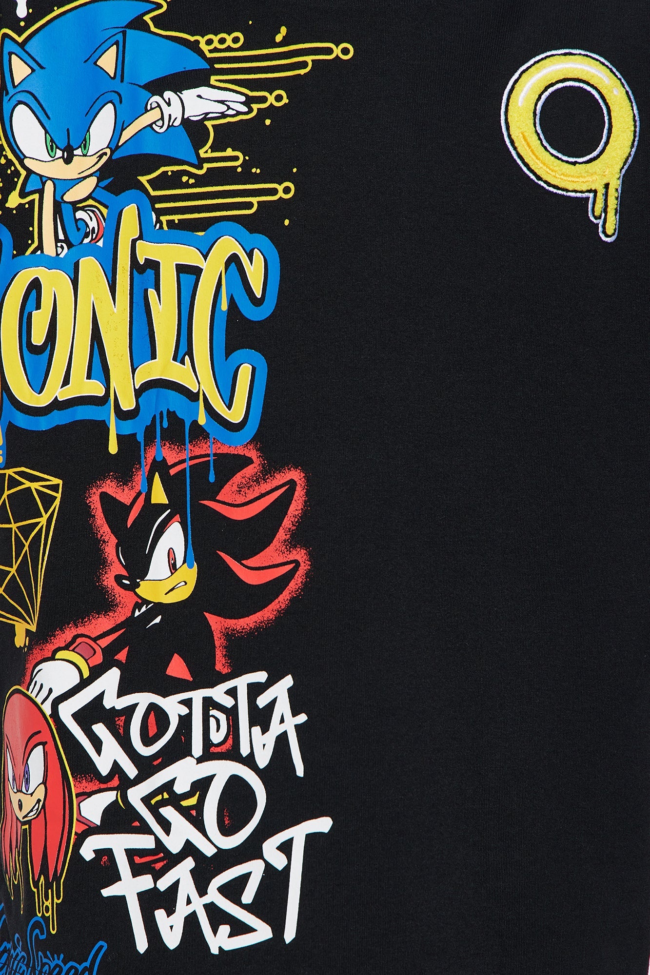 Mini Sonic And Friends Graffiti Short Sleeve Tee - Black
