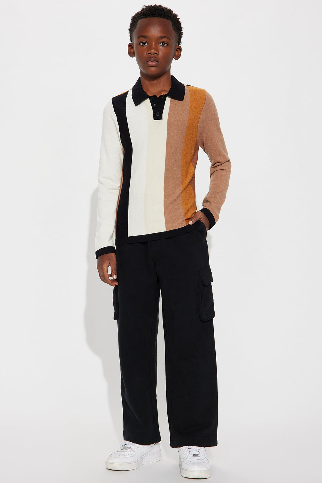 Mini New Levels Striped Polo 2.0 - Brown/combo