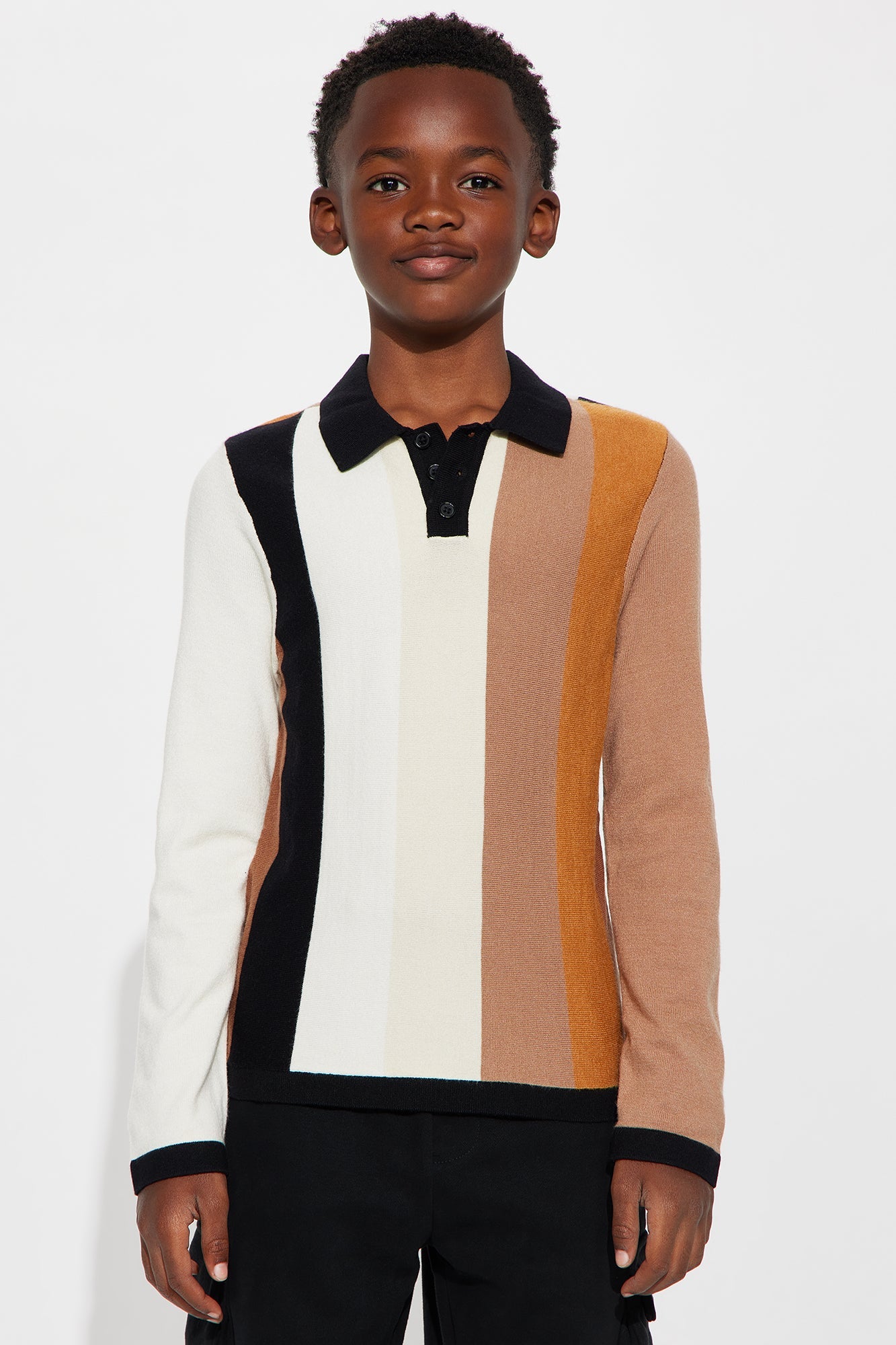 Mini New Levels Striped Polo 2.0 - Brown/combo