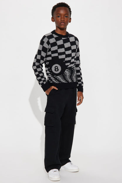 Mini Gridlock 8 Ball Sweater - Black/Grey