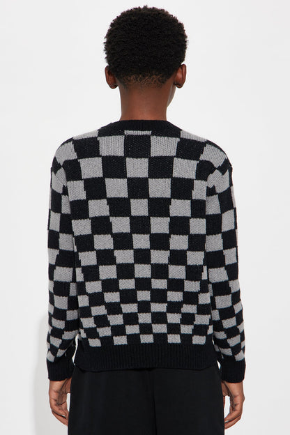 Mini Gridlock 8 Ball Sweater - Black/Grey