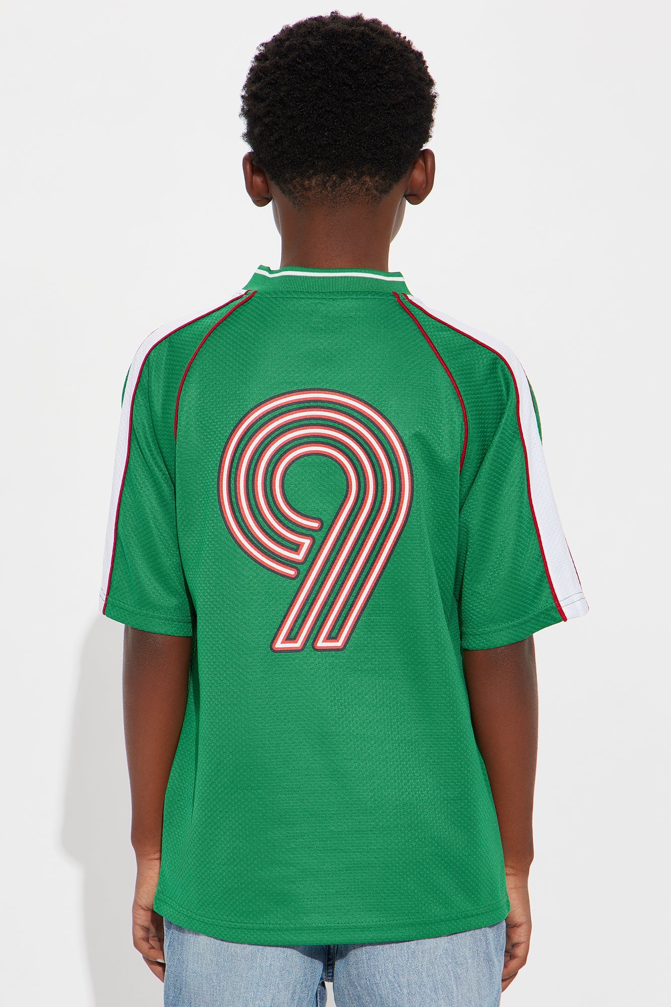 Mini Legends V-Neck Soccer Jersey - Green