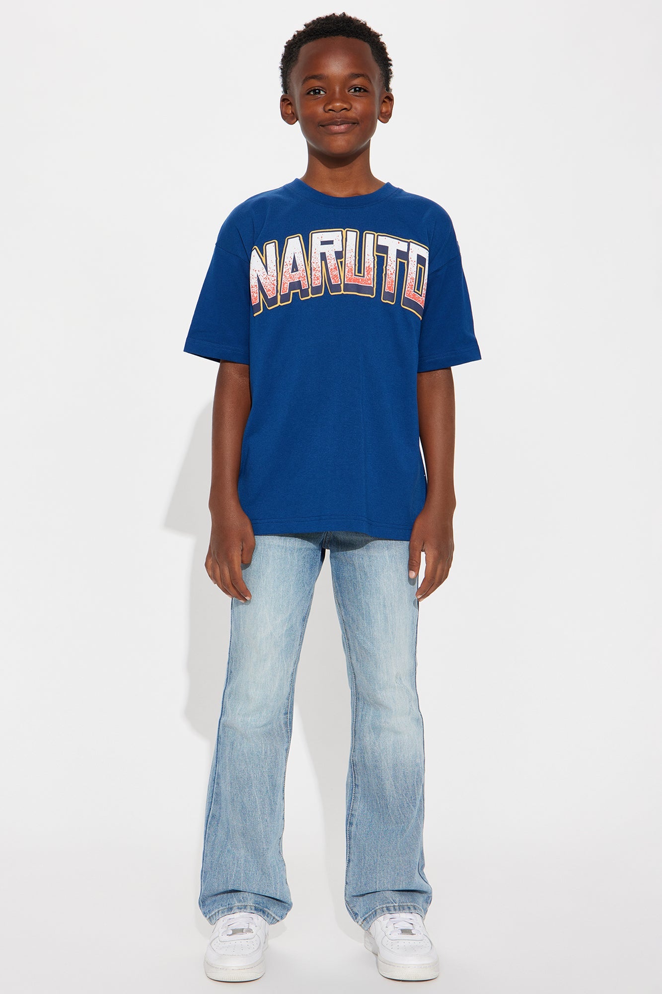 Mini Naruto Front/Back Short Sleeve Tee - Navy