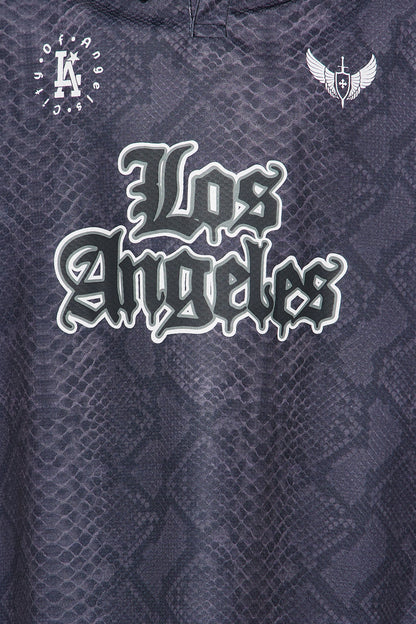 Mini Los Angeles Long Sleeve Jersey Polo - Black