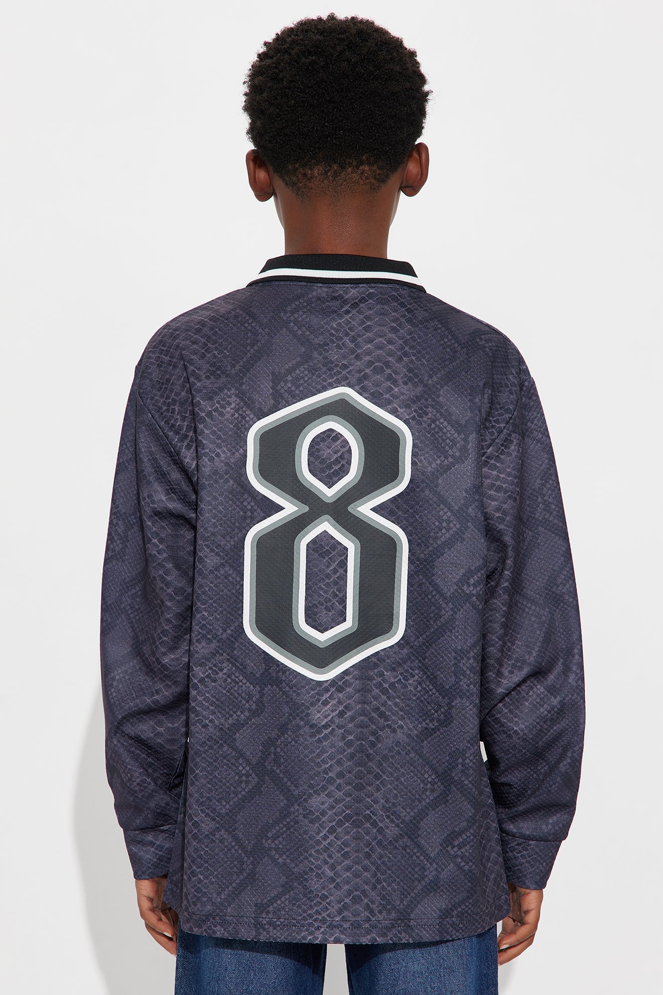 Mini Los Angeles Long Sleeve Jersey Polo - Black