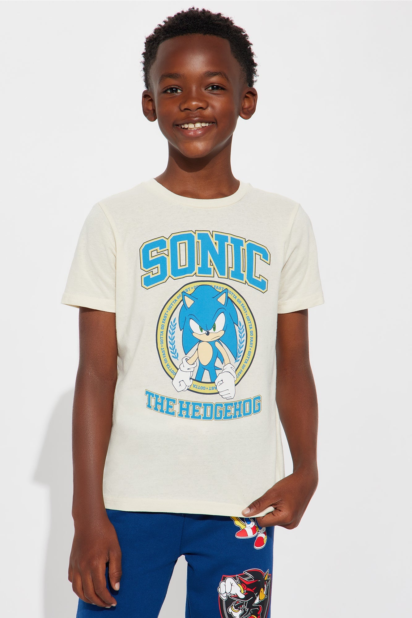 Mini Sonic The Hedgehog 3 Piece Jogger Pant Set - Navy/combo