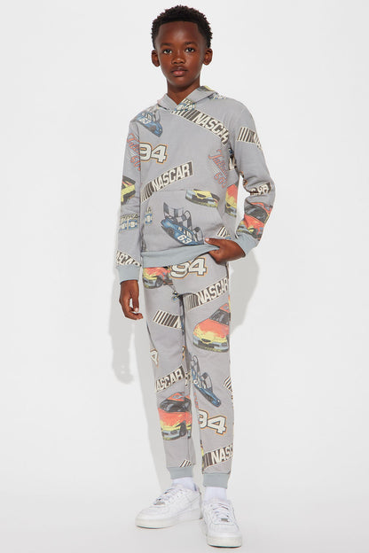 Mini Nascar Daytona 500 Jogger Pant Set - Heather Grey
