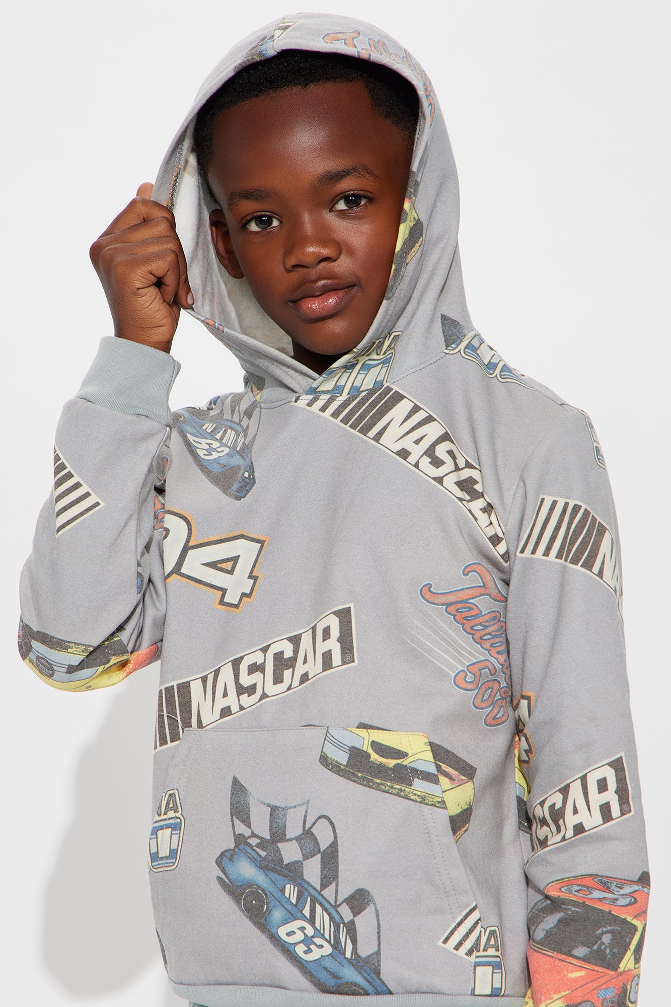 Mini Nascar Daytona 500 Jogger Pant Set - Heather Grey