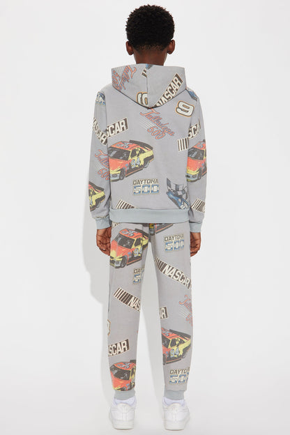 Mini Nascar Daytona 500 Jogger Pant Set - Heather Grey