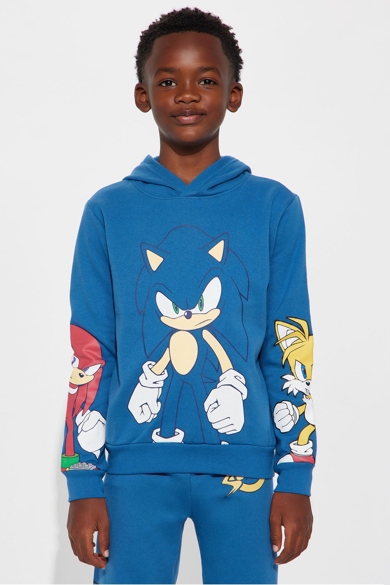 Mini Sonic Knuckles And Tails Jogger Pant Set - Blue