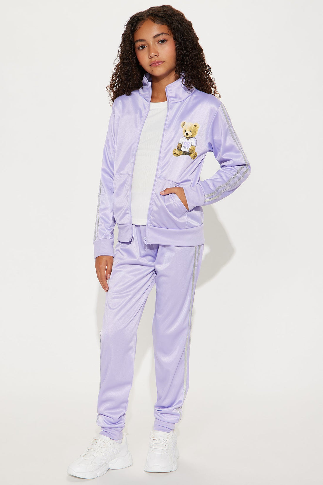 Mini LA Teddy Jogger Pant Set - Purple