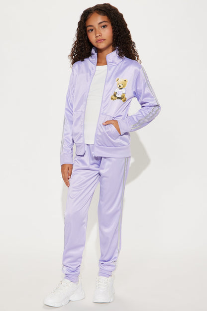 Mini LA Teddy Jogger Pant Set - Purple