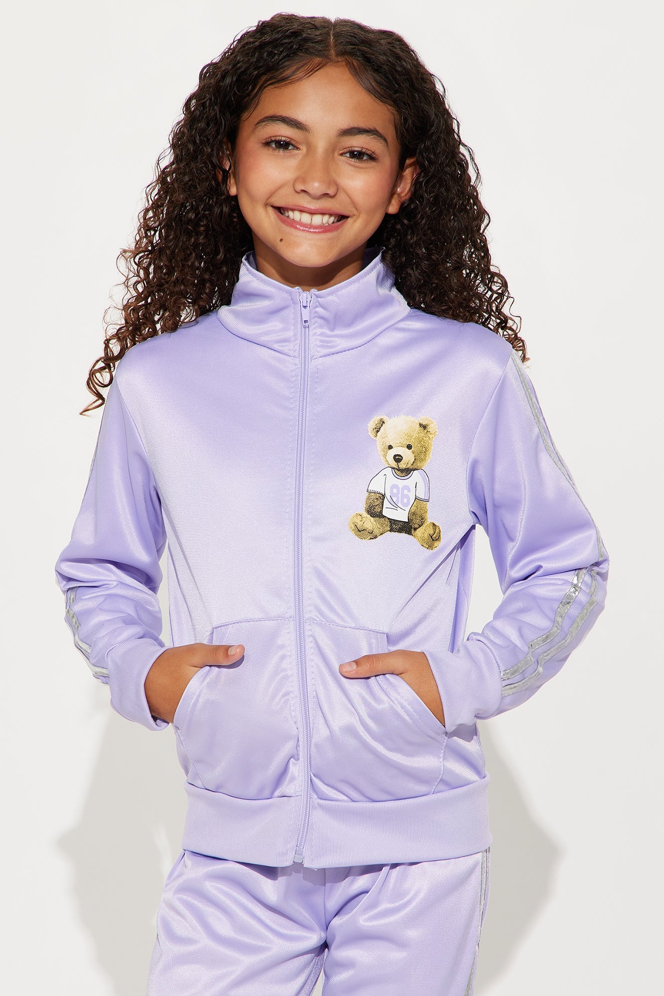 Mini LA Teddy Jogger Pant Set - Purple