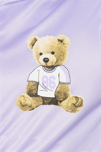 Mini LA Teddy Jogger Pant Set - Purple