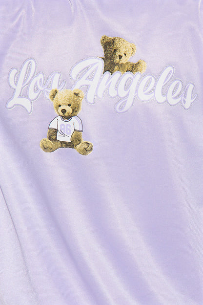 Mini LA Teddy Jogger Pant Set - Purple