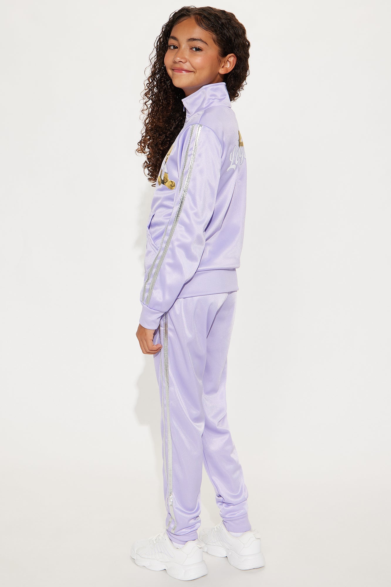 Mini LA Teddy Jogger Pant Set - Purple