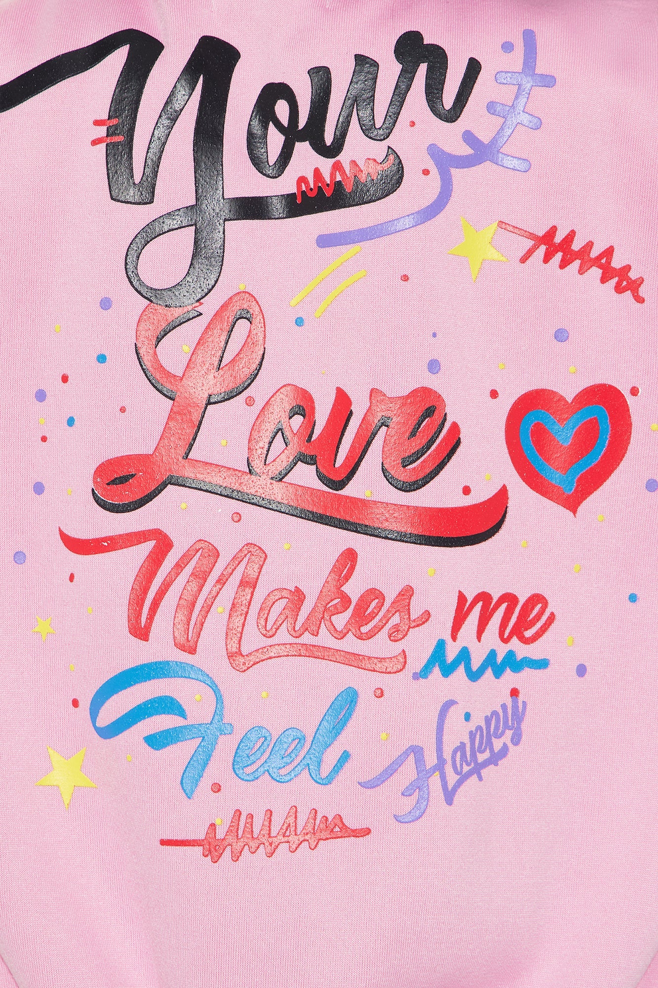 Mini Your Love Makes Me Happy Bomber Jacket - Pink