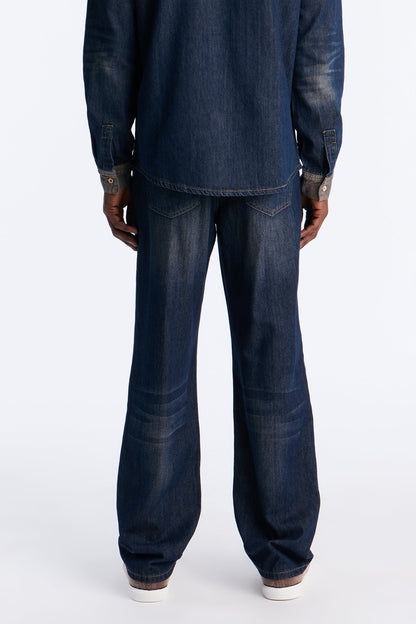 Straight Dual Tone Jean - Indigo