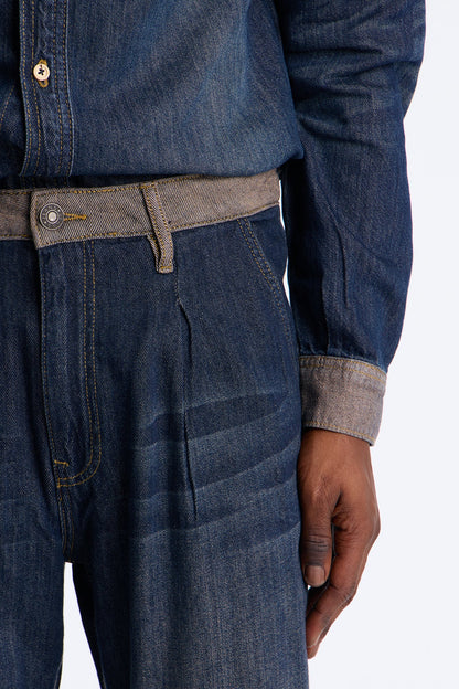 Straight Dual Tone Jean - Indigo