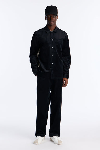 Straight Crescent Track Pant - Black