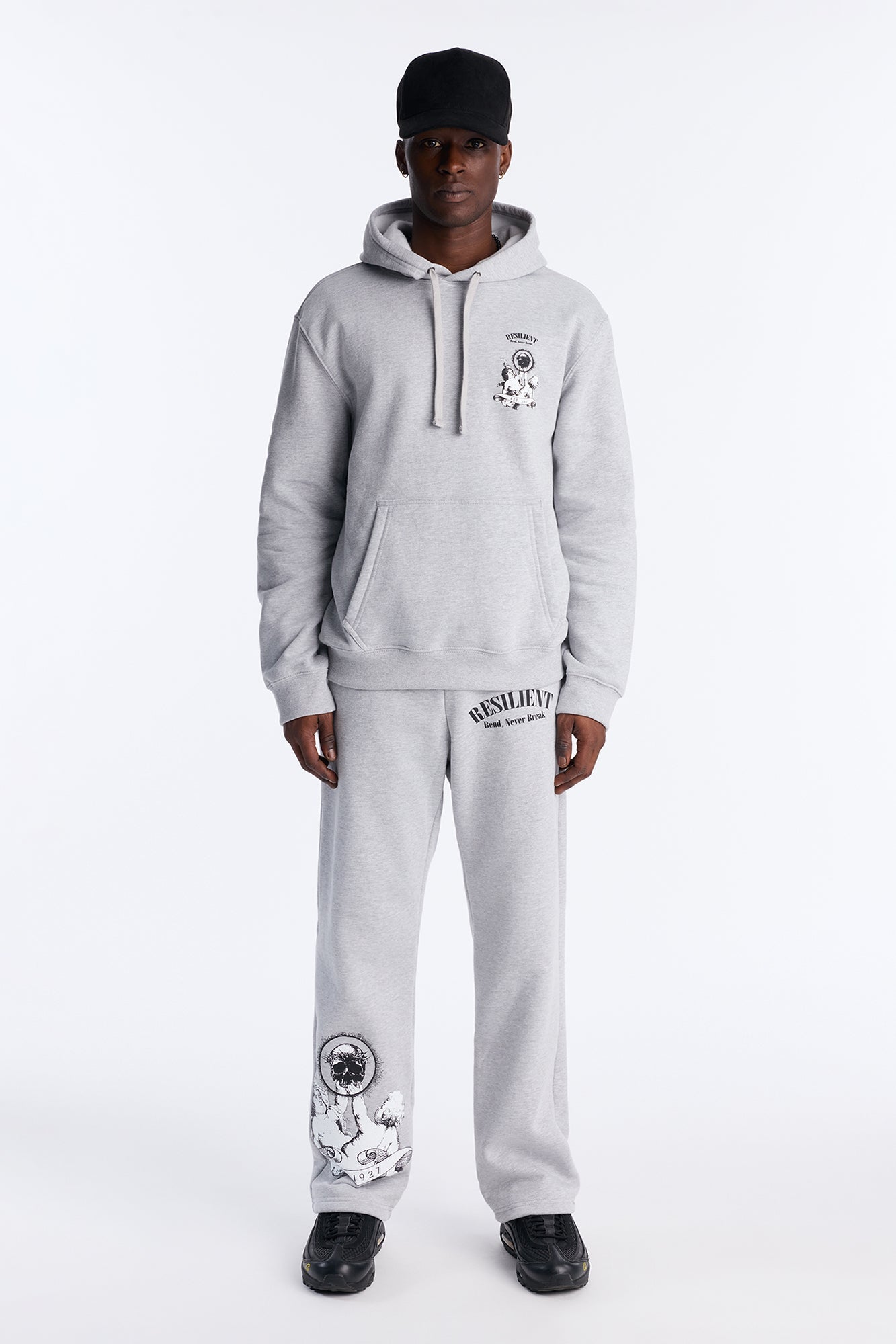 Blessed And Resilient Hoodie - Heather Grey