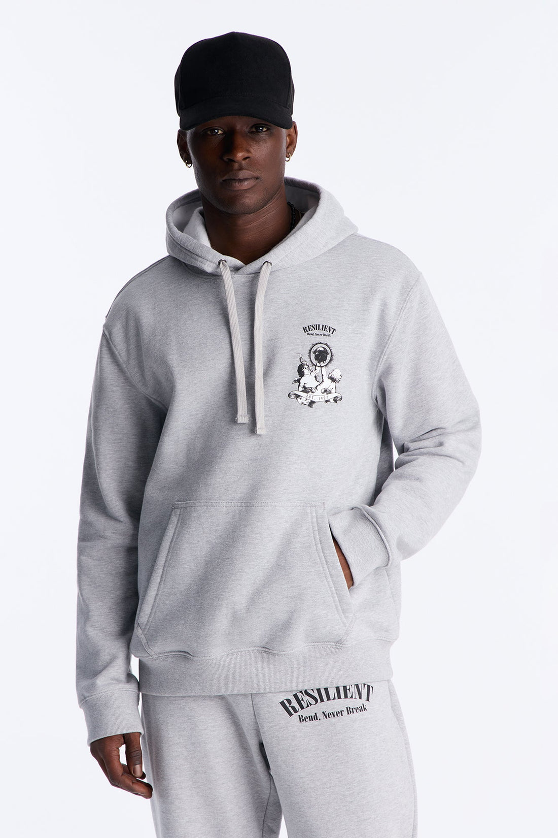 Blessed And Resilient Hoodie - Heather Grey