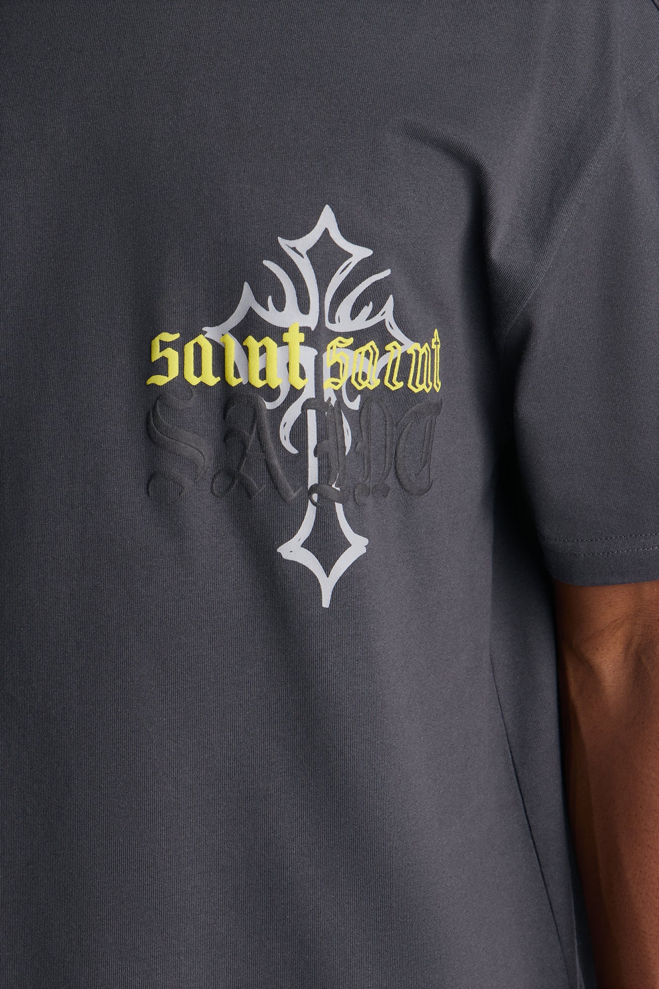 Saints On Saints Short Sleeve Tee - Grey