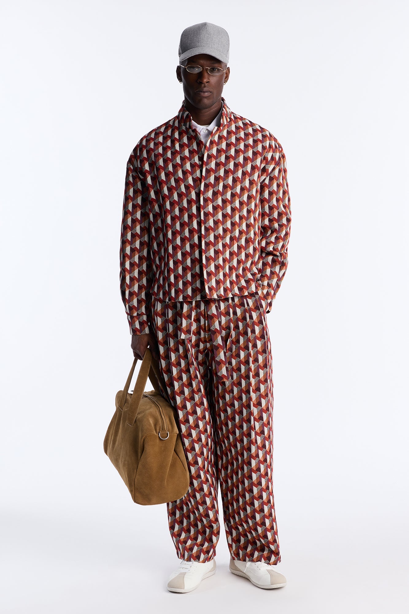 Relaxed Bellamy Geometric Tapestry Button Up Shirt - Multi Color