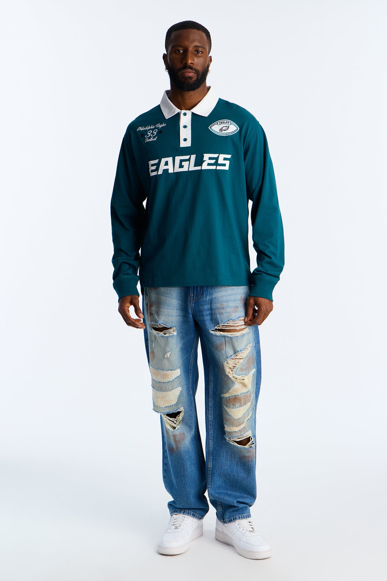 Eagles Heyday Polo Shirt - Green