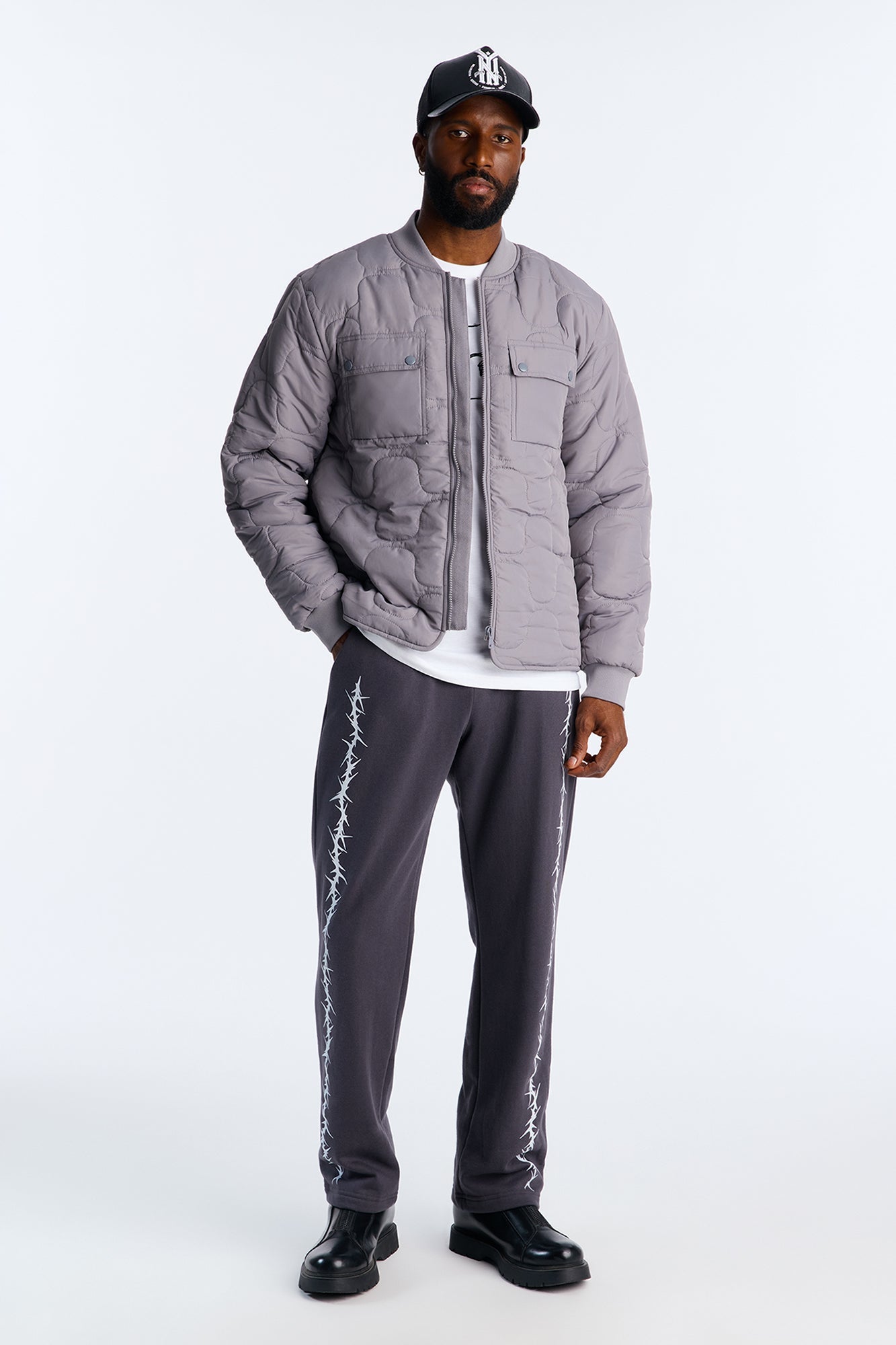 Thorns On My Side Baggy Sweatpants - Charcoal