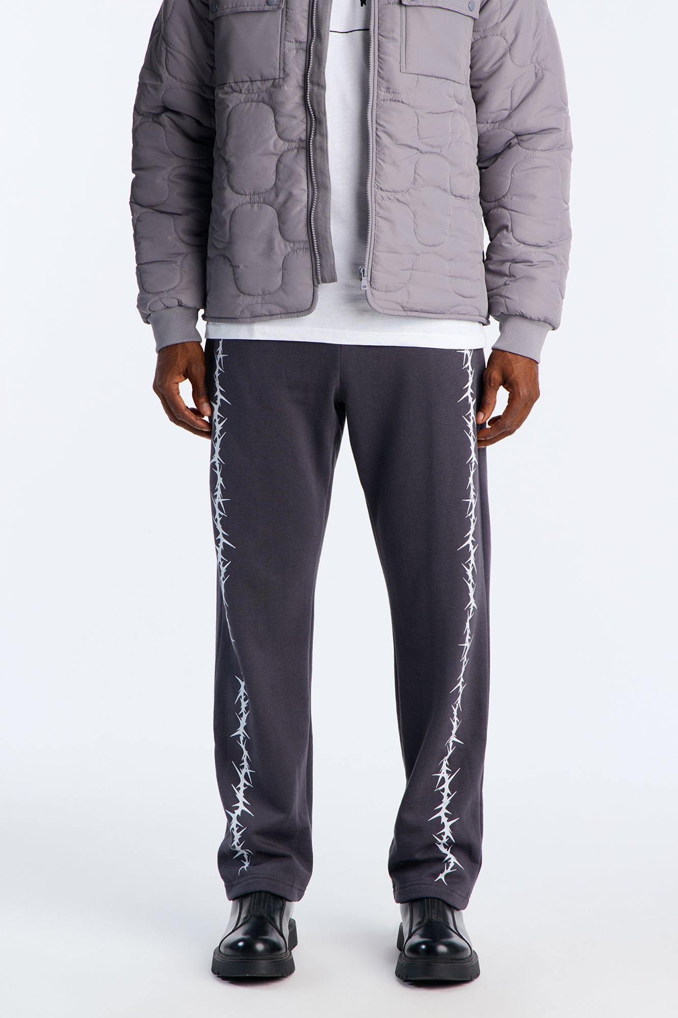 Thorns On My Side Baggy Sweatpants - Charcoal