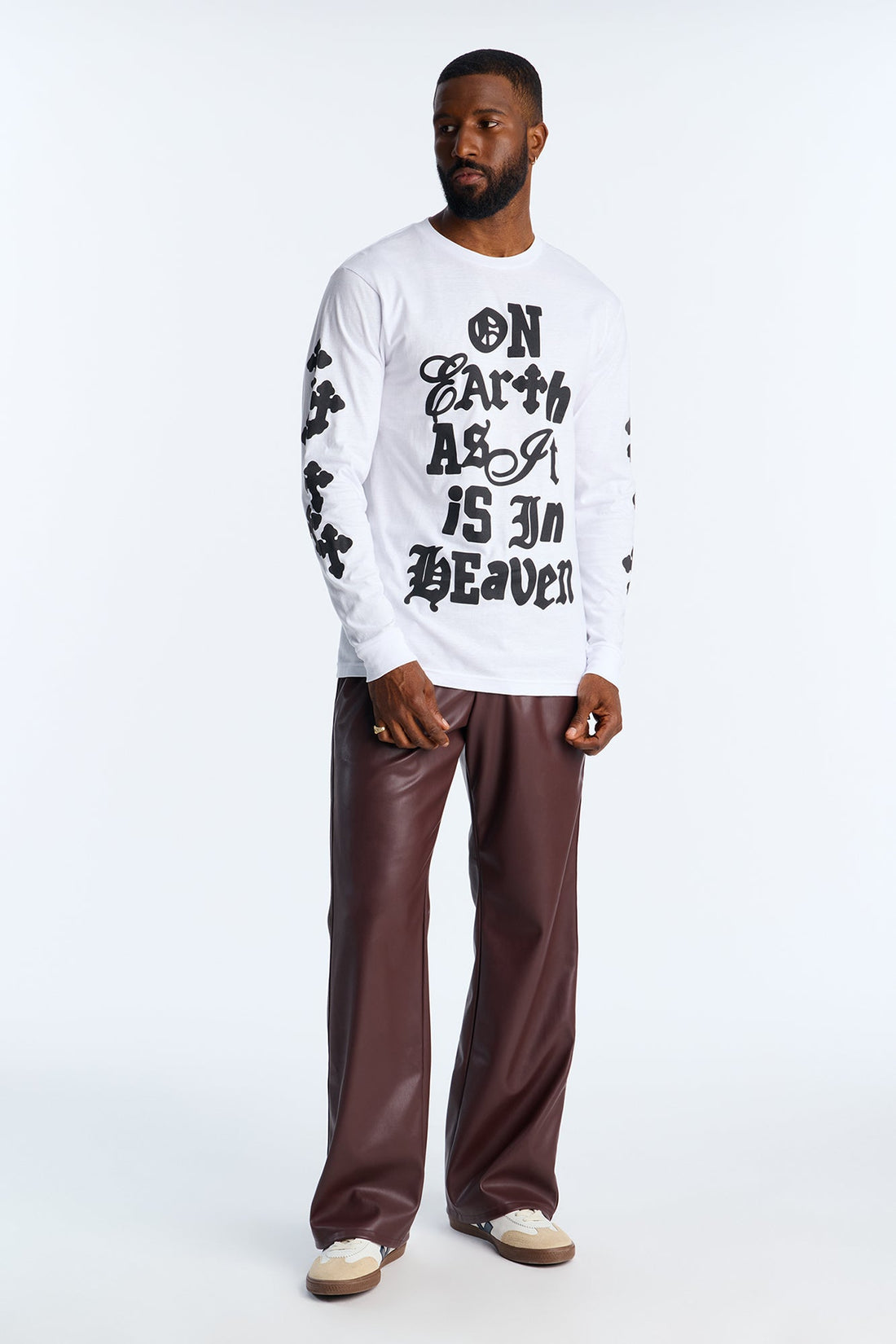 On Earth As It Is In Heaven Long Sleeve Tee - White