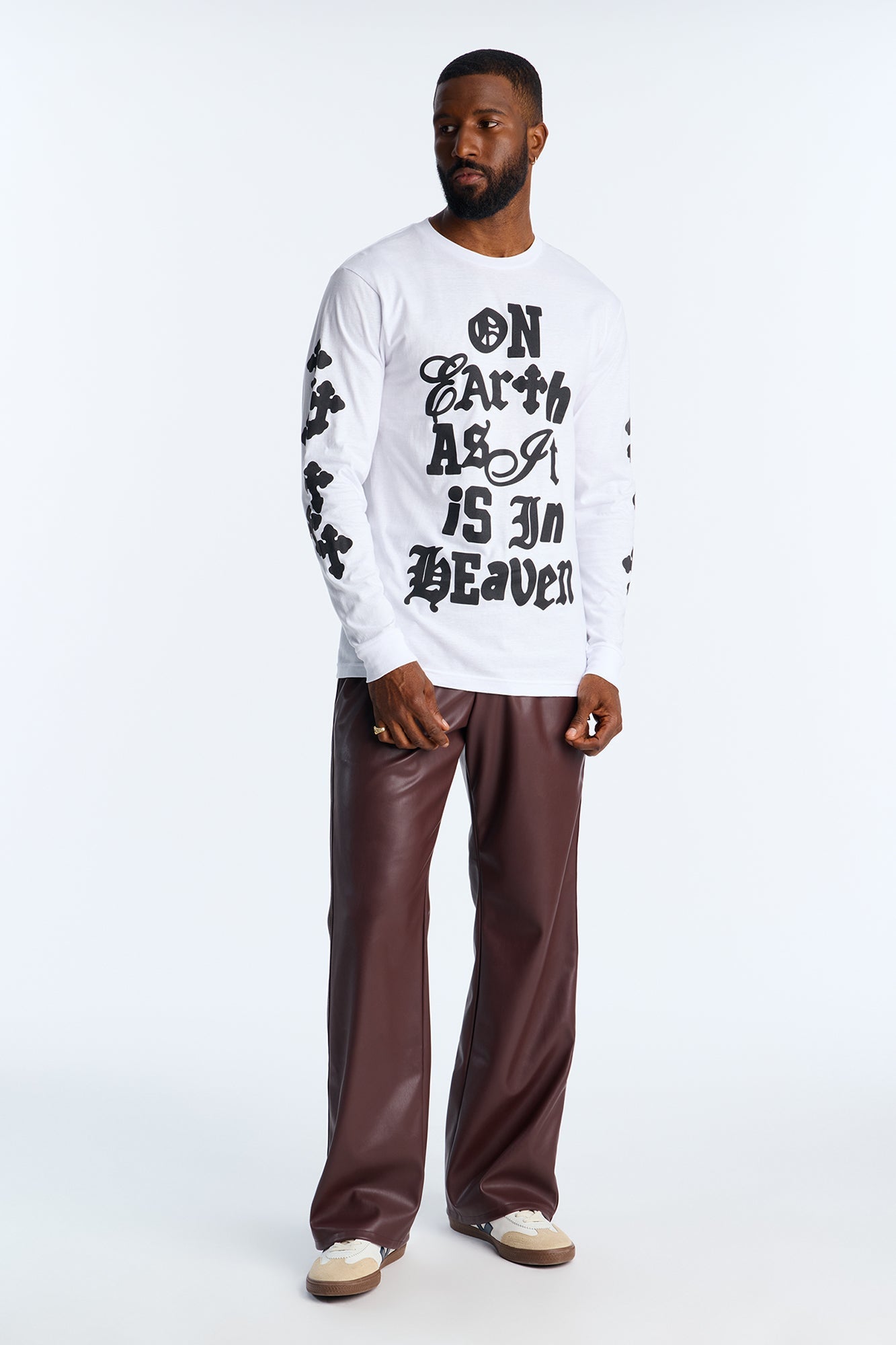 On Earth As It Is In Heaven Long Sleeve Tee - White
