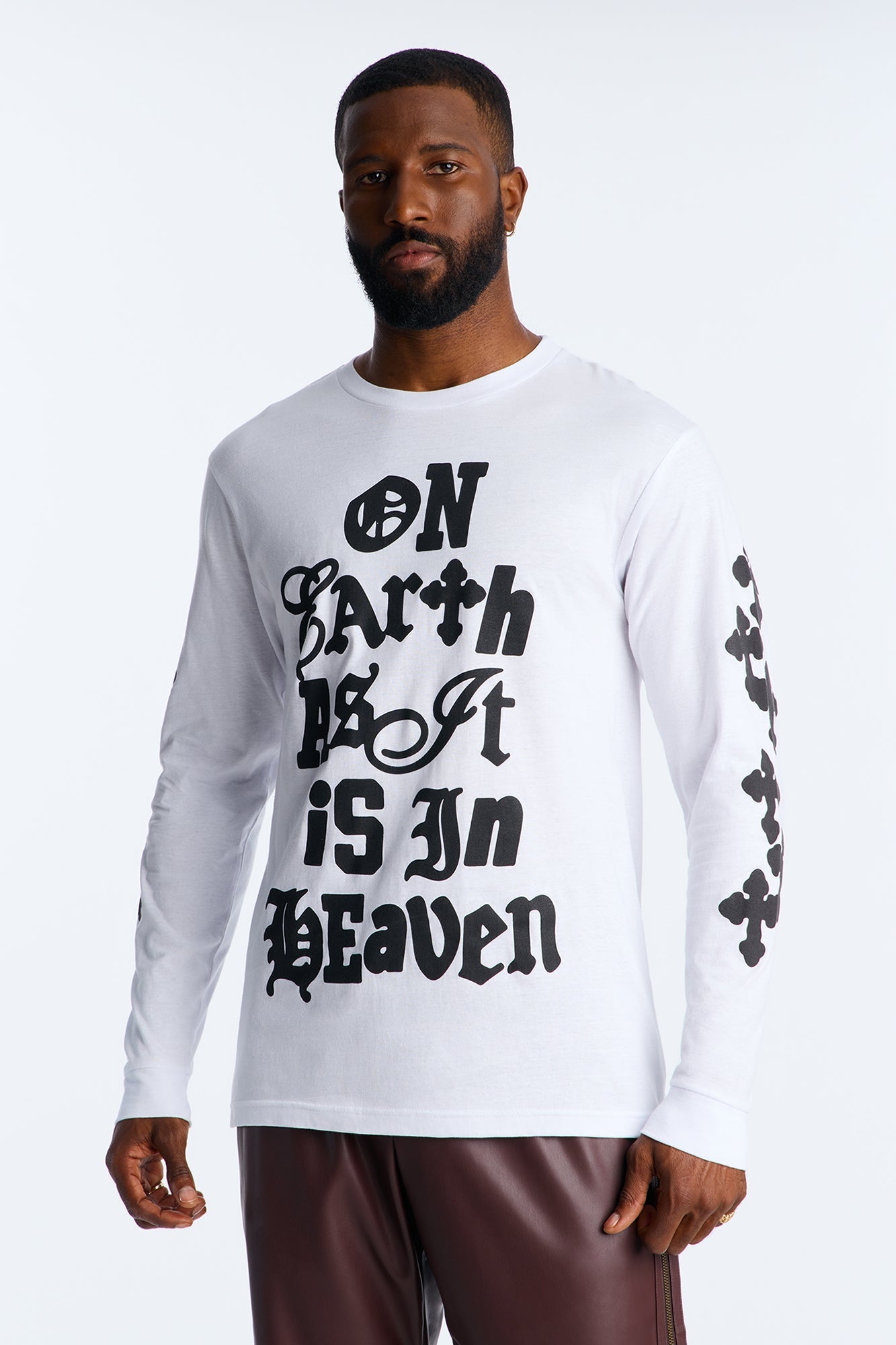 On Earth As It Is In Heaven Long Sleeve Tee - White