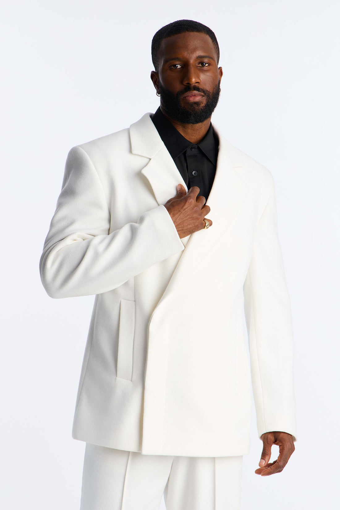 Oversized Day Drifter Double Breasted Blazer - Cream