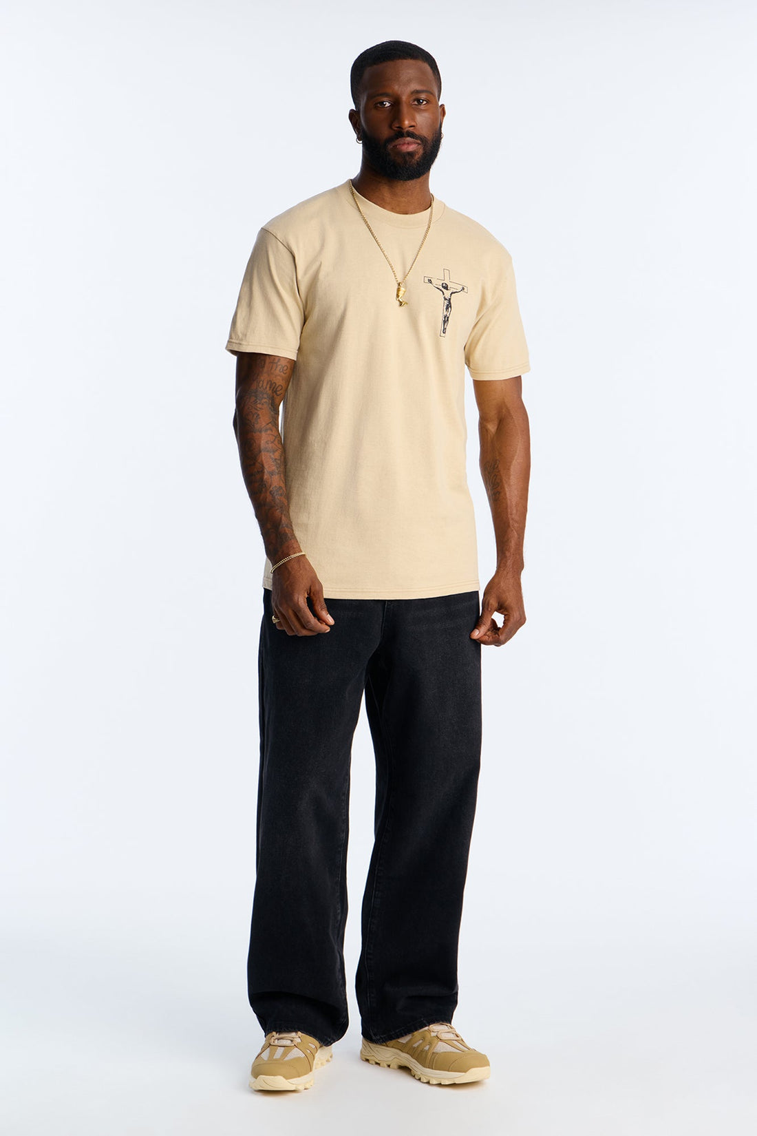 Faith Hope Love Short Sleeve Tee - Sand