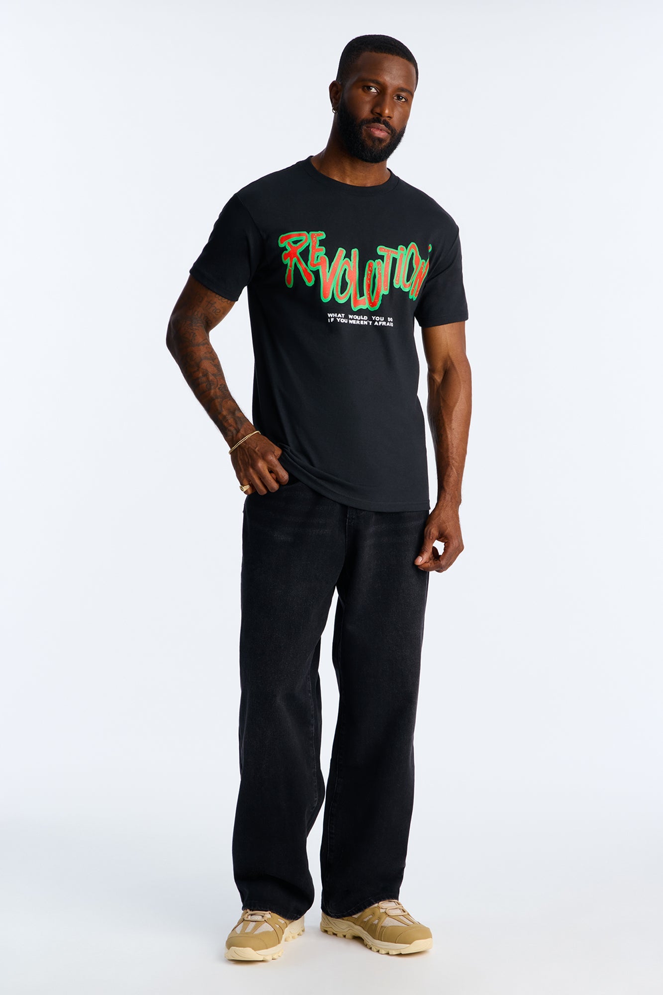 Revolution Short Sleeve Tee - Black Wash