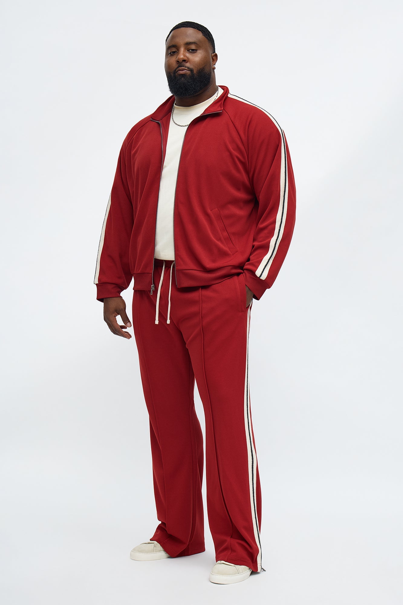 Dennis Track Jacket - Burgundy