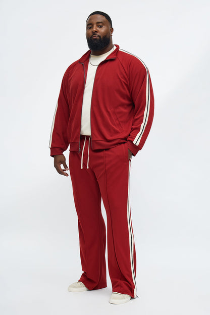 Dennis Track Jacket - Burgundy