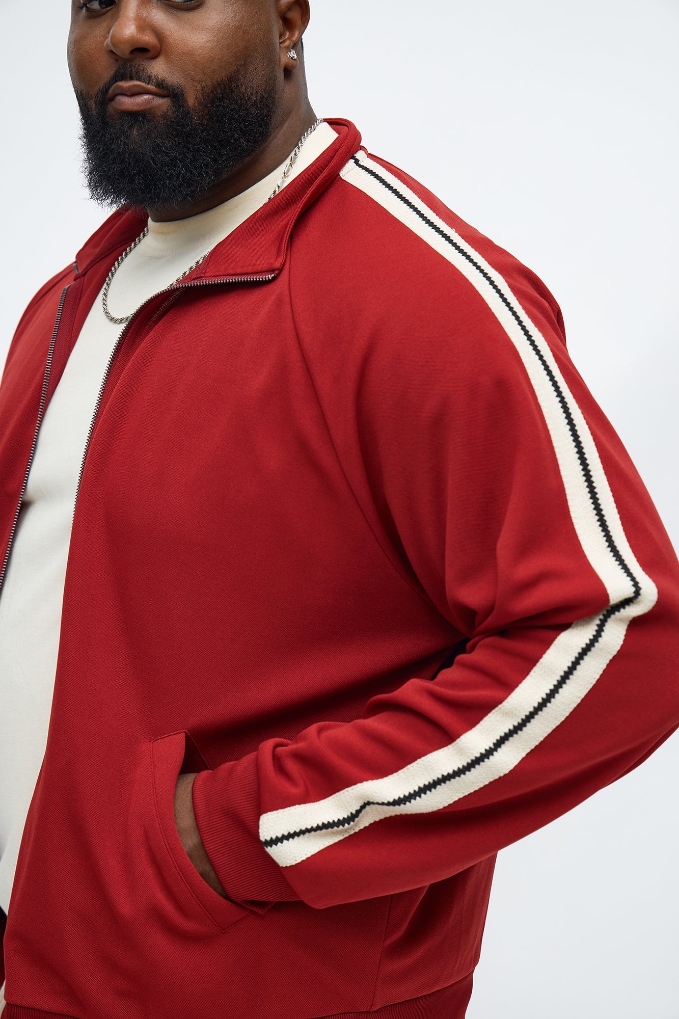 Dennis Track Jacket - Burgundy