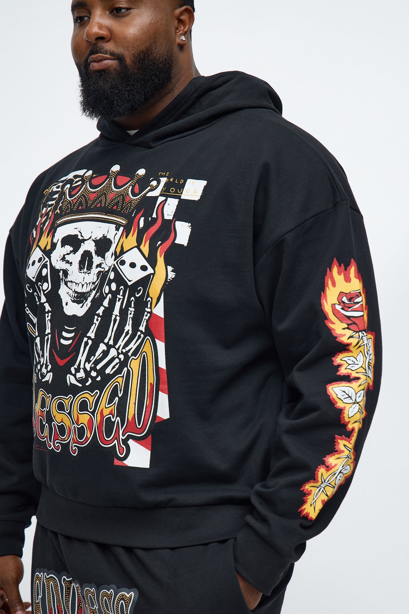 Blessed Endless Oversized Hoodie - Black