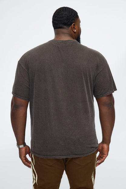 Saints Path Moto Club Oversized Short Sleeve Tee - Chocolate